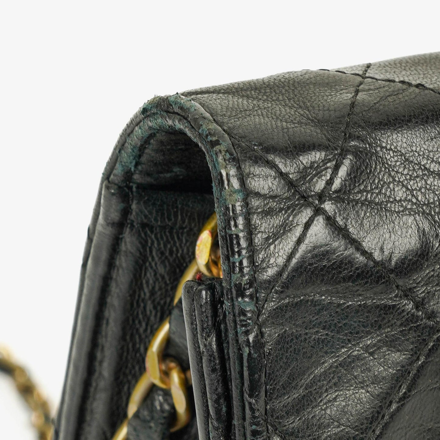 Chanel Kleine Classic Single Flap Tasche aus schwarzem gestepptem Lammleder mit 24K vergoldeter Hardware