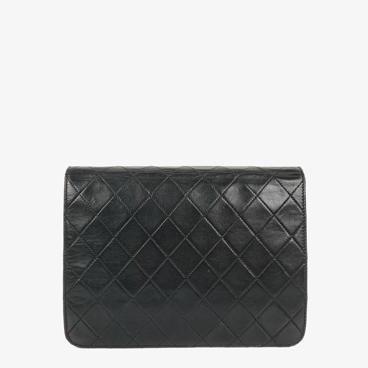 Chanel Small Classic Single Flap Tasche aus schwarzem gestepptem Lammleder mit 24K vergoldeten Beschlägen
