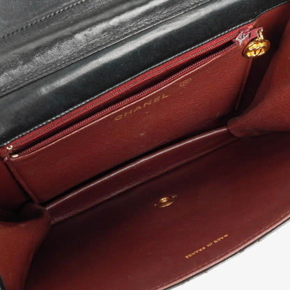 Chanel Small Classic Single Flap Tasche aus schwarzem gestepptem Lammleder mit 24K vergoldeten Beschlägen