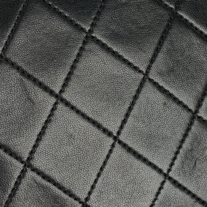 Chanel Small Classic Single Flap Tasche aus schwarzem gestepptem Lammleder mit 24K vergoldeten Beschlägen