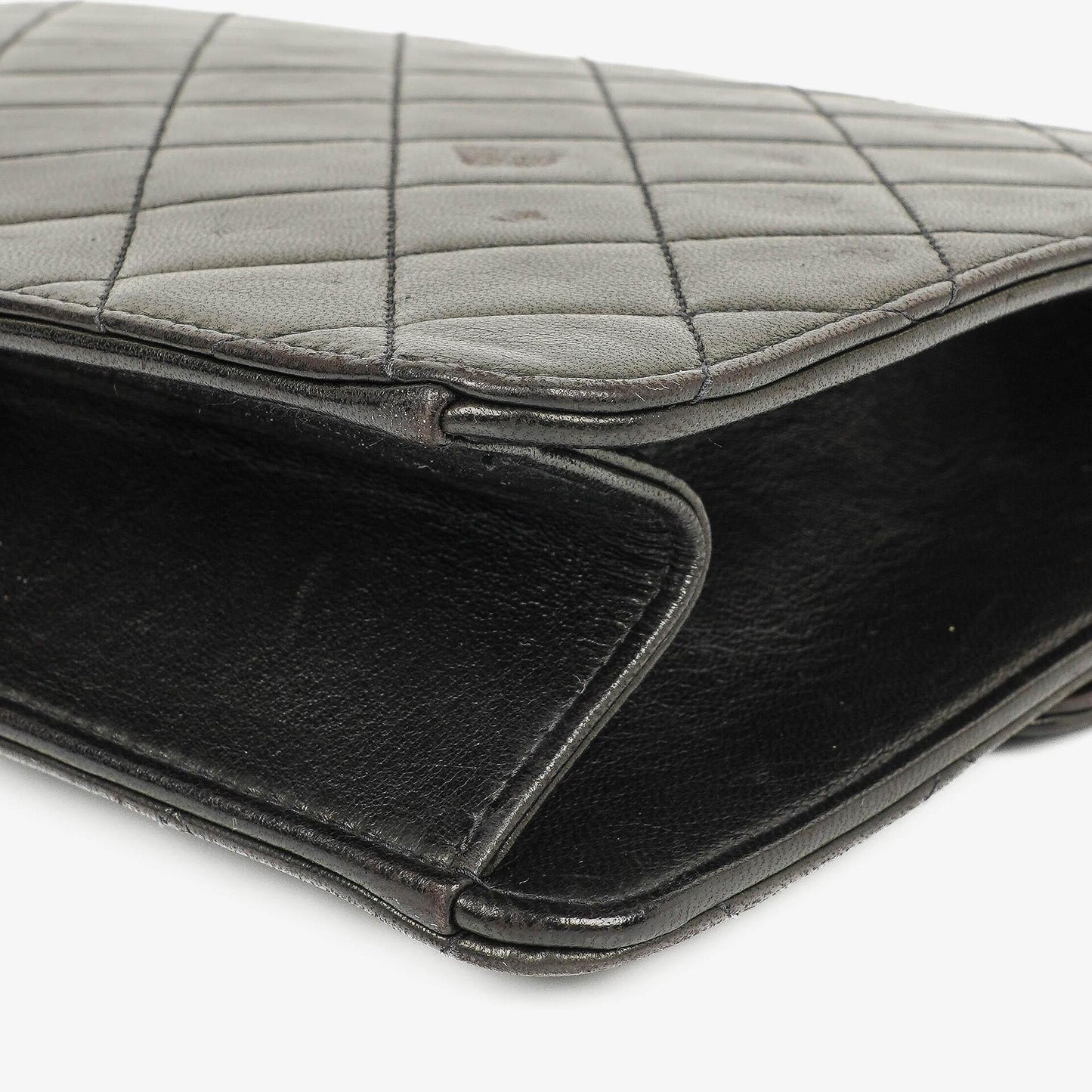 Chanel Kleine Classic Single Flap Tasche Schwarzes Gestepptes Lammleder mit 24K Gold-beschichteten Beschlägen