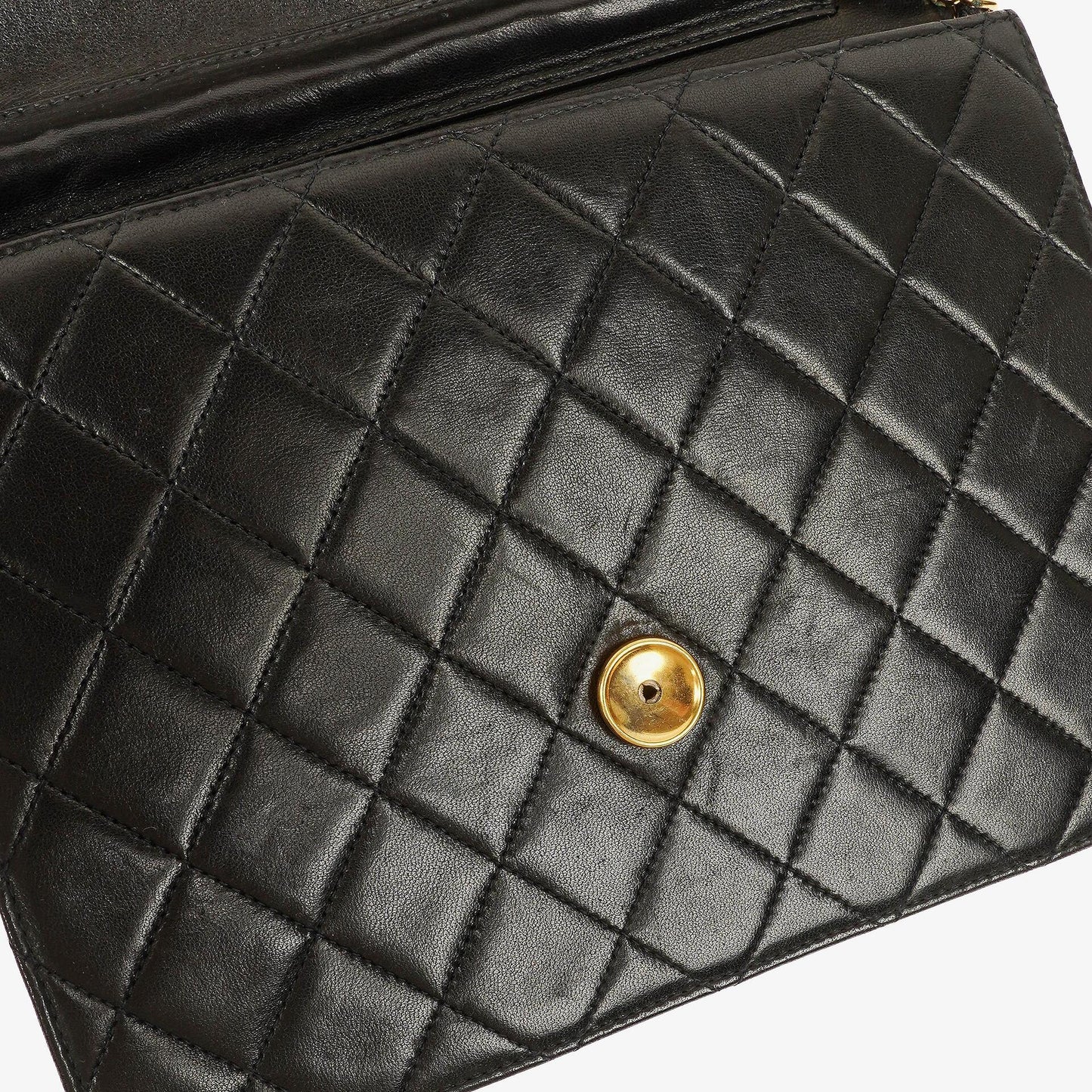 Chanel Kleine Classic Single Flap Tasche Schwarzes Gestepptes Lammleder mit 24K Gold-beschichteten Beschlägen