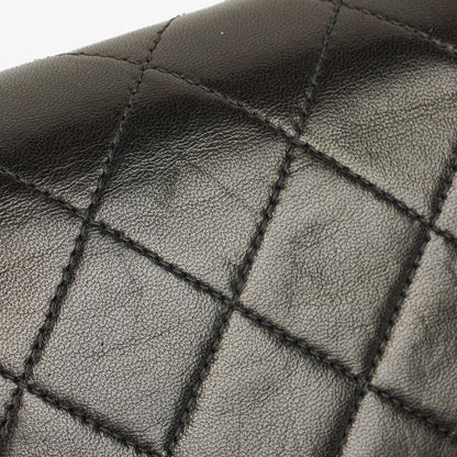Chanel Kleine Classic Single Flap Tasche Schwarzes Gestepptes Lammleder mit 24K Gold-beschichteten Beschlägen