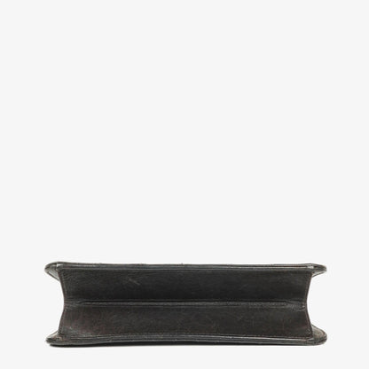 Chanel Kleine Classic Single Flap Tasche aus schwarzem gestepptem Lammleder mit 24K vergoldeter Hardware