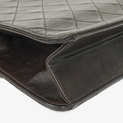 Chanel Kleine Classic Single Flap Tasche aus schwarzem gestepptem Lammleder mit 24K vergoldeter Hardware