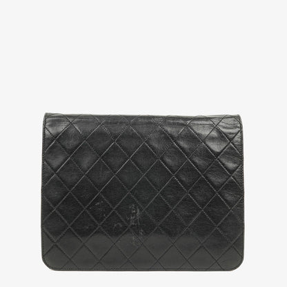 Chanel Kleine Classic Single Flap Tasche aus marineblauem gestepptem Lammleder mit 24K vergoldeter Hardware
