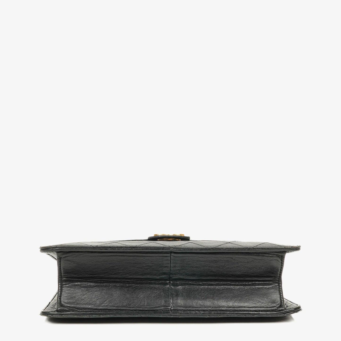 Chanel Kleine Classic Single Flap Tasche aus marineblauem gestepptem Lammleder mit 24K vergoldeter Hardware