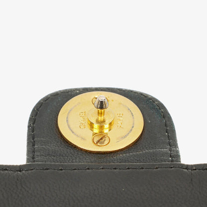 Chanel Kleine Classic Single Flap Tasche aus marineblauem gestepptem Lammleder mit 24K vergoldeter Hardware