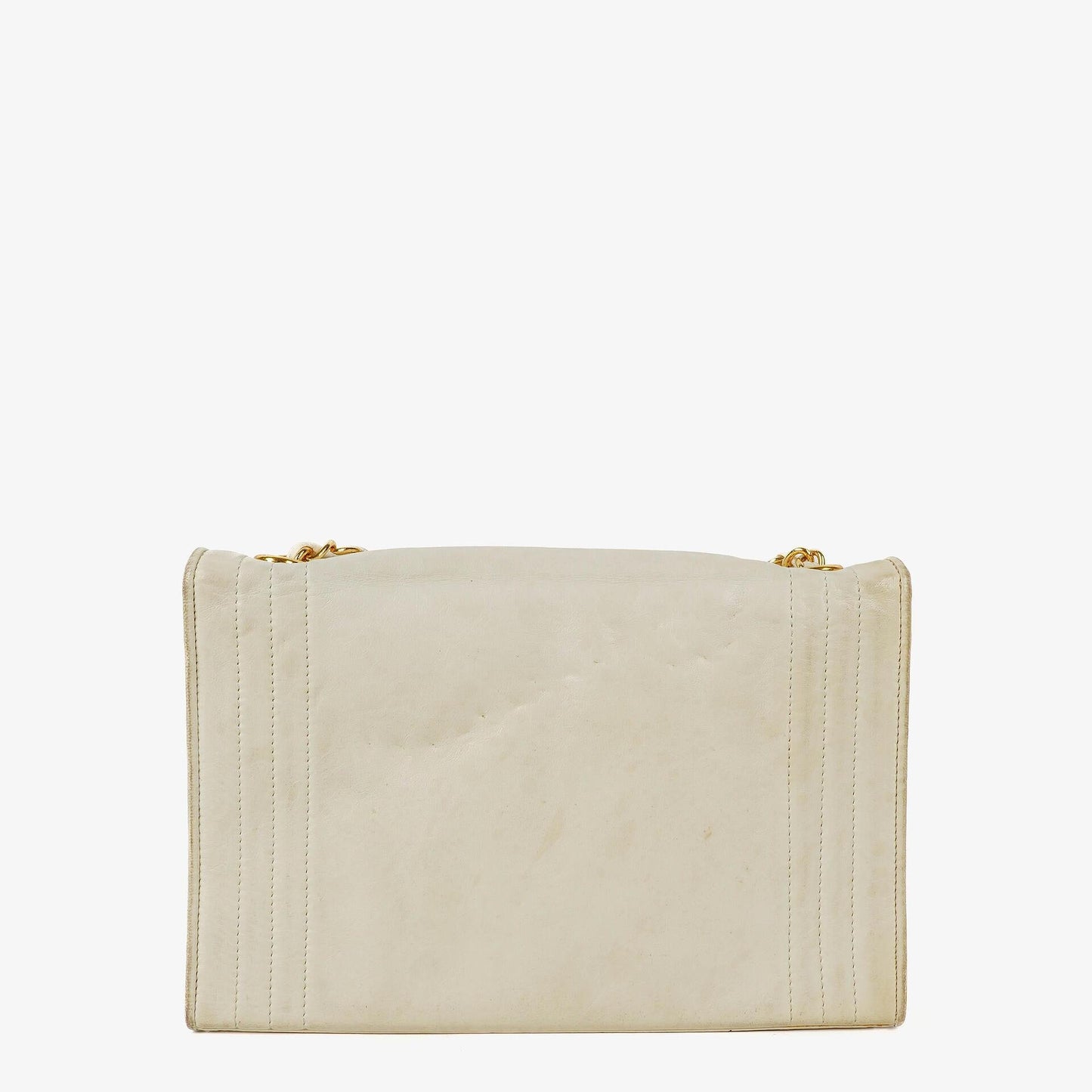 Chanel Small Envelope Flap Bag aus weißem Leder