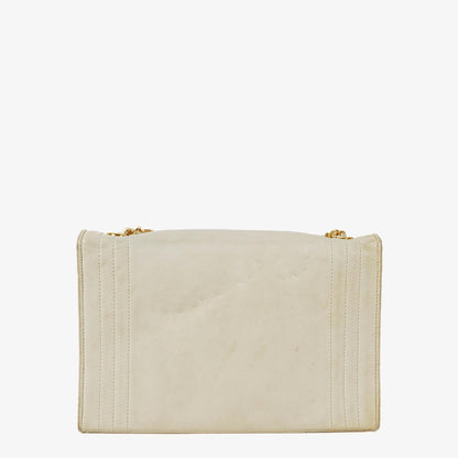 Chanel Small Envelope Flap Bag aus weißem Leder