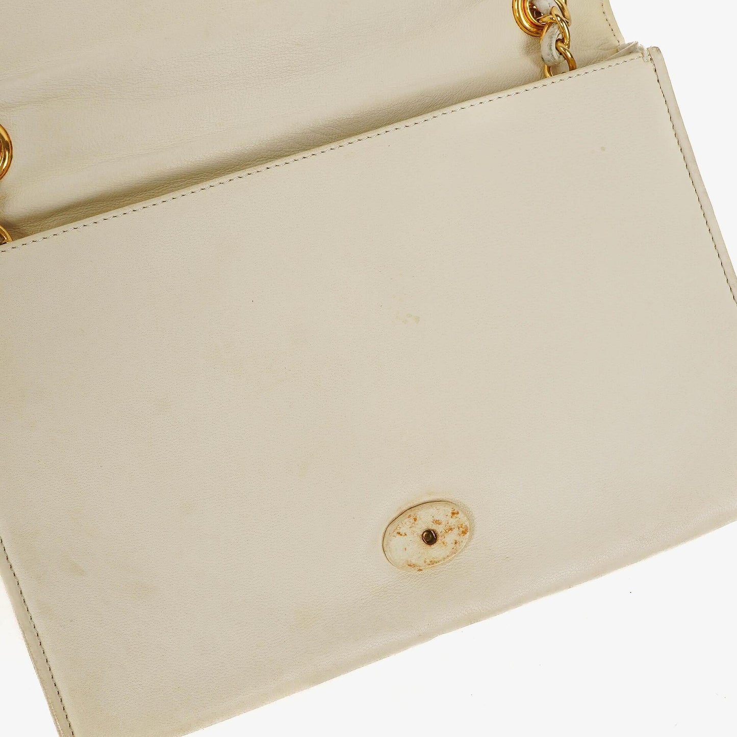 Chanel Small Envelope Flap Bag aus weißem Leder
