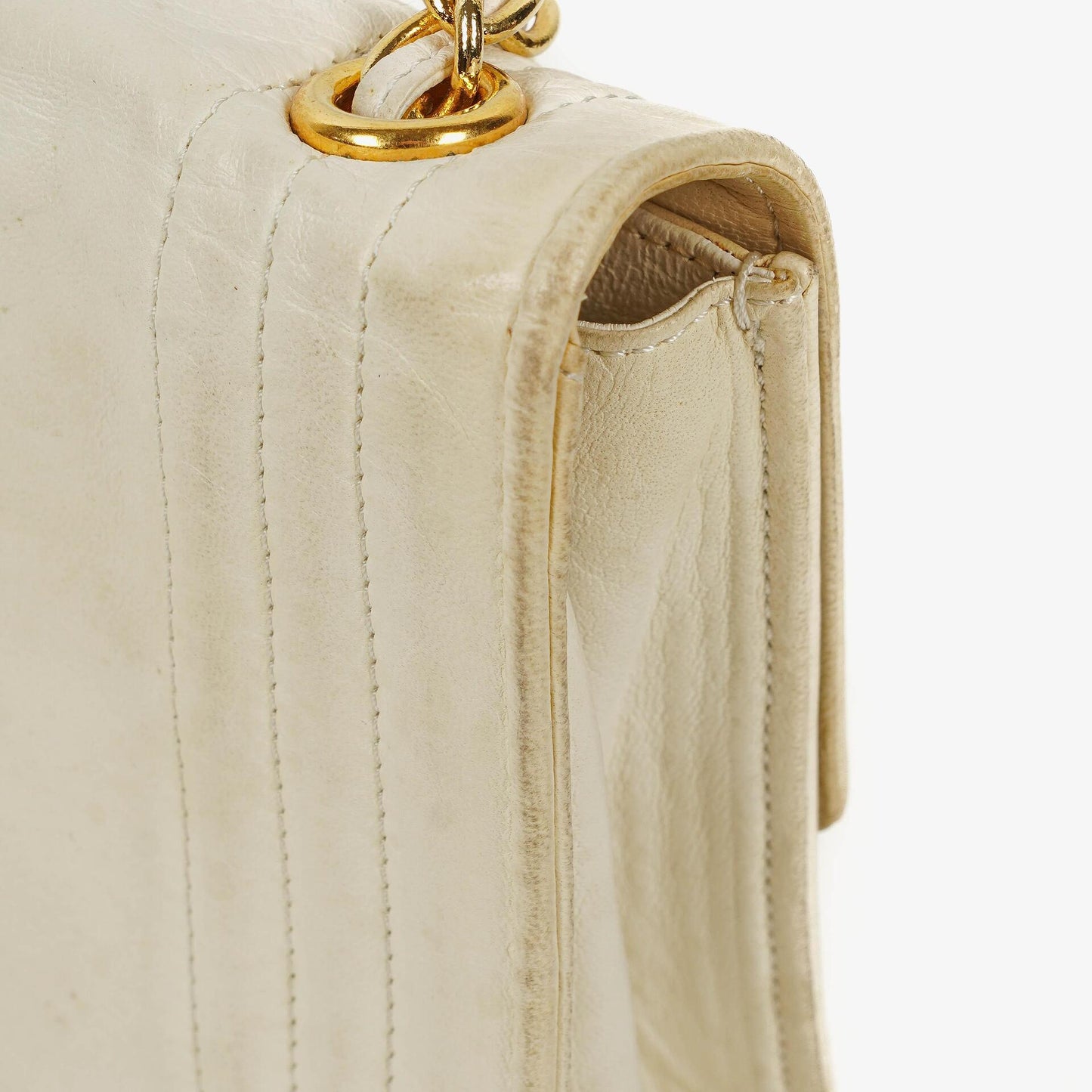 Chanel Small Envelope Flap Bag aus weißem Leder