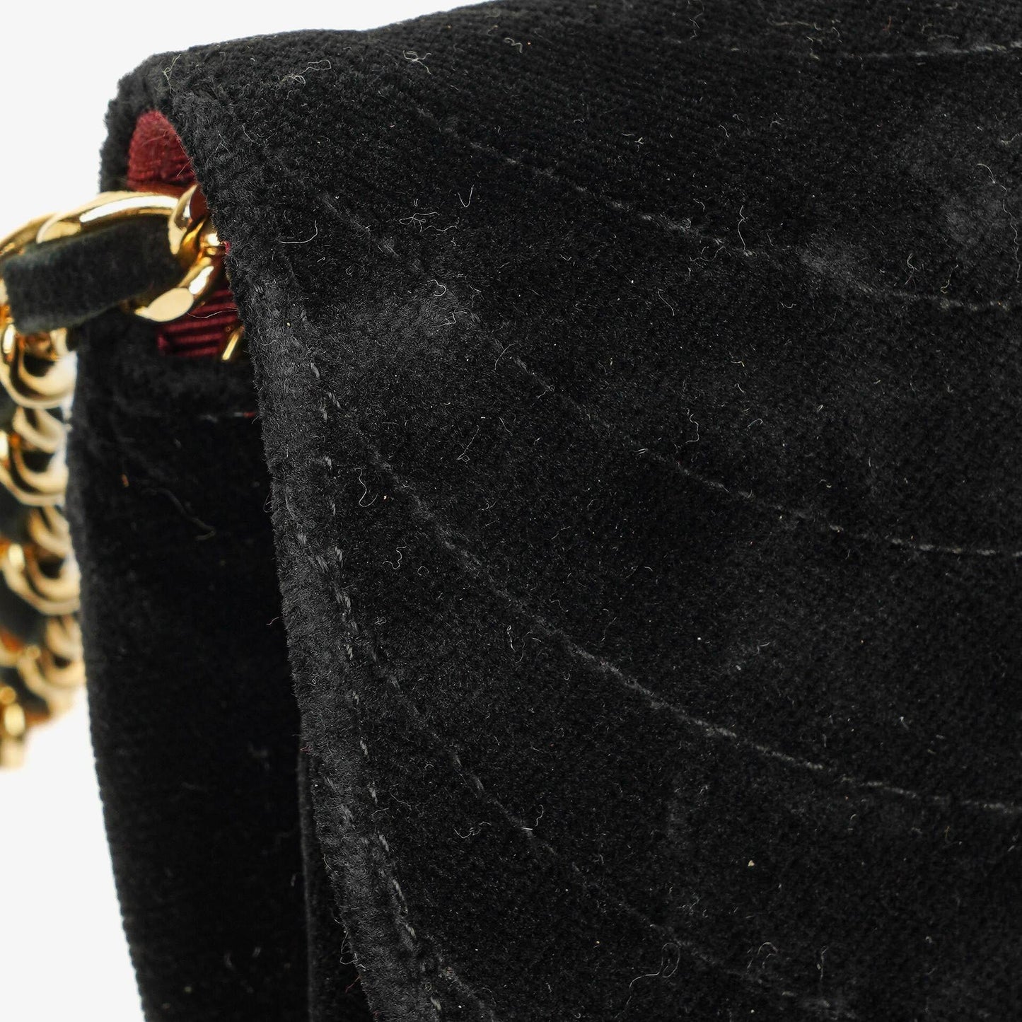 Chanel Small Half Moon Klappentasche aus schwarzem Samt