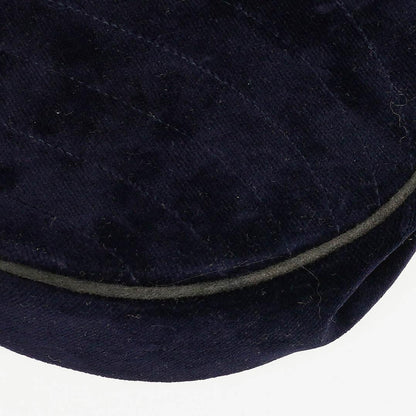 Chanel Kleine Halbmond Navy Samt Klappentasche