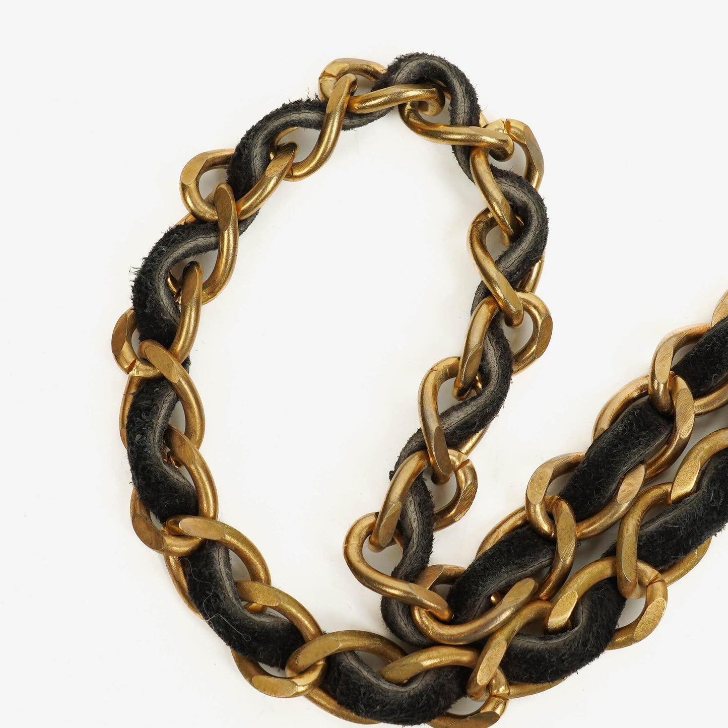 Chanel Kleine Halbmond Navy Samt Klappentasche