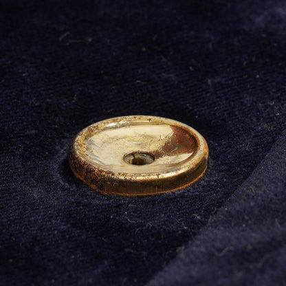 Chanel Kleine Halbmond Navy Samt Klappentasche