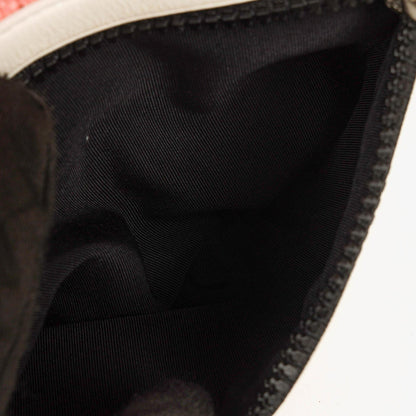 Chanel kleine gestreifte CC Tote Bag aus Canvas in Pink, Weiß und Schwarz