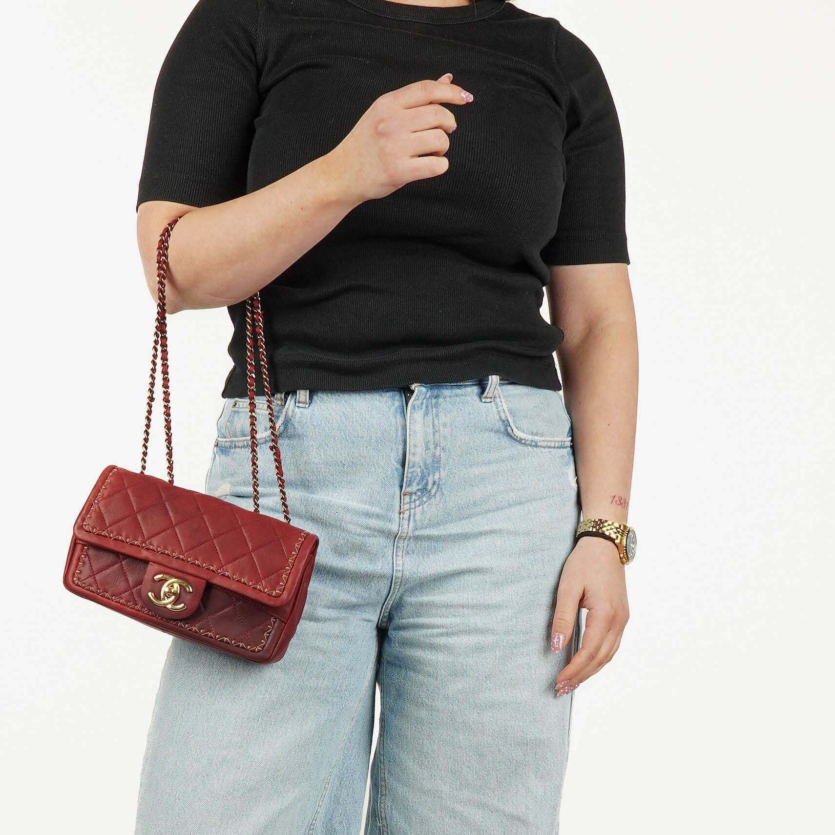 Chanel Whipstitch Flap Tasche Small