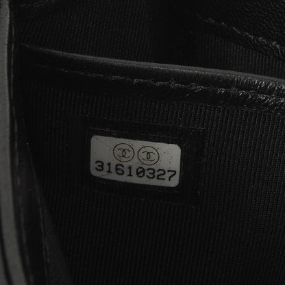 Chanel So Black große gesteppte Geldbörse aus Lammleder mit Klappe