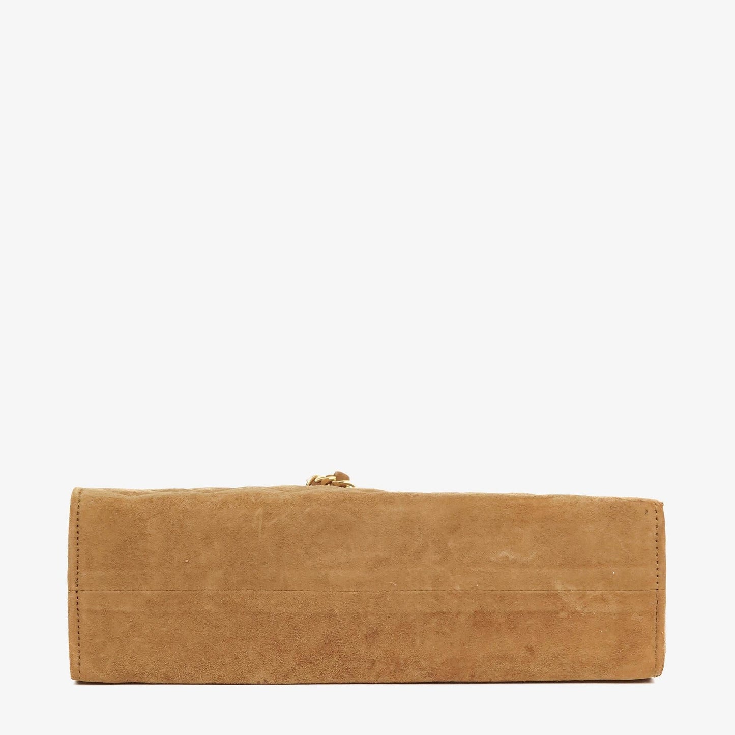 Chanel Wildleder Halbmond Braune Schultertasche