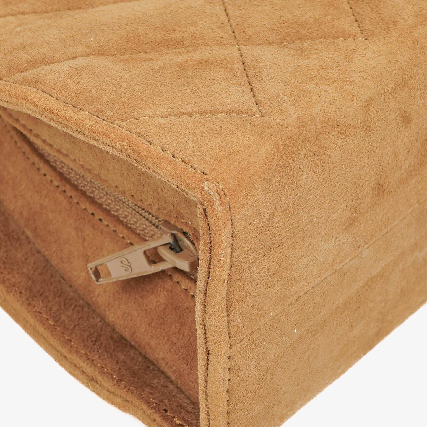 Chanel Wildleder Halbmond Braune Schultertasche