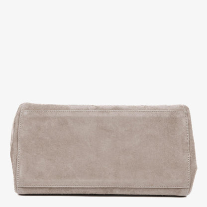Chanel Mademoiselle Accordion Flap aus beigem Wildleder-Patchwork
