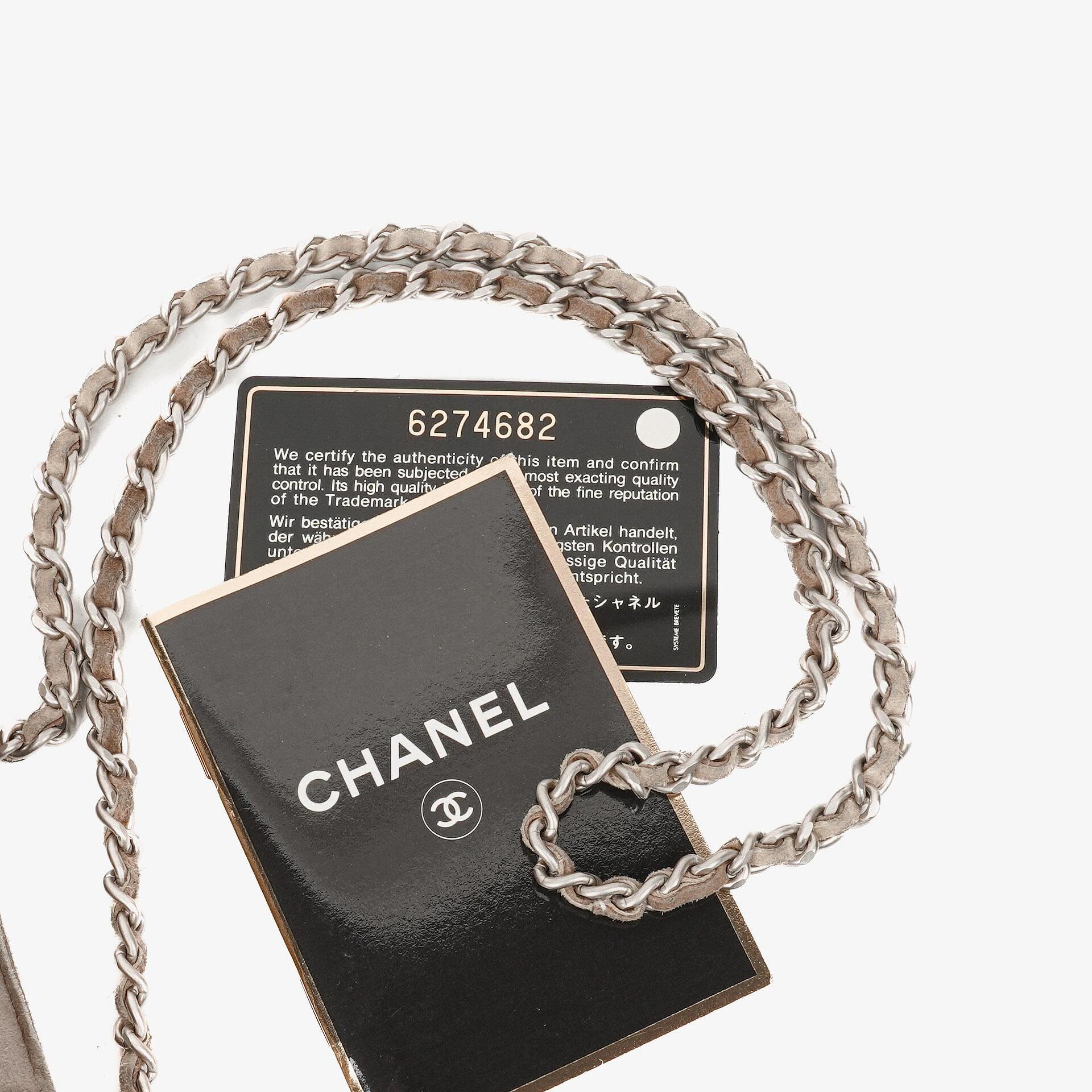 Chanel Mademoiselle Accordion Flap aus beigem Wildleder-Patchwork