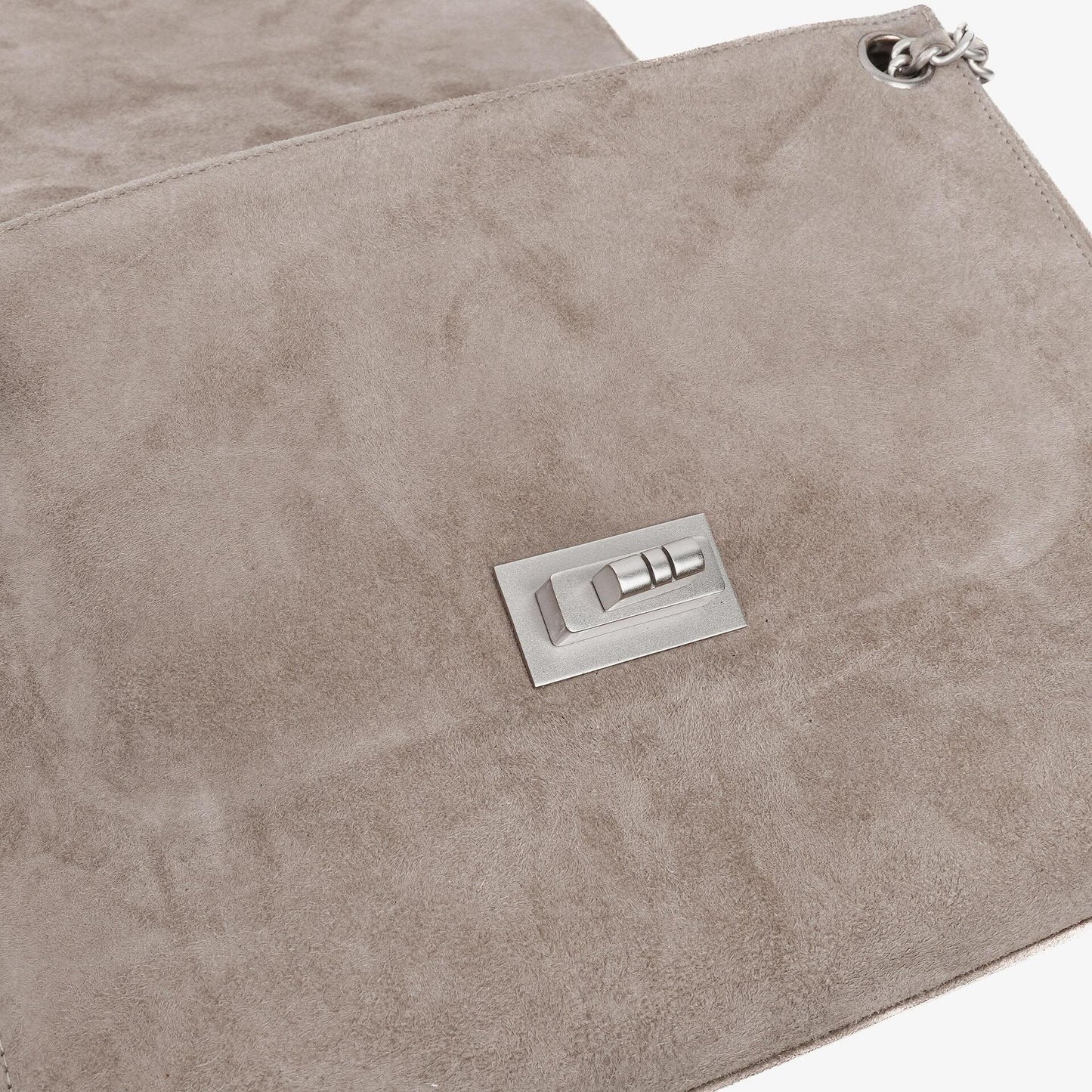 Chanel Mademoiselle Accordion Flap aus beigem Wildleder-Patchwork