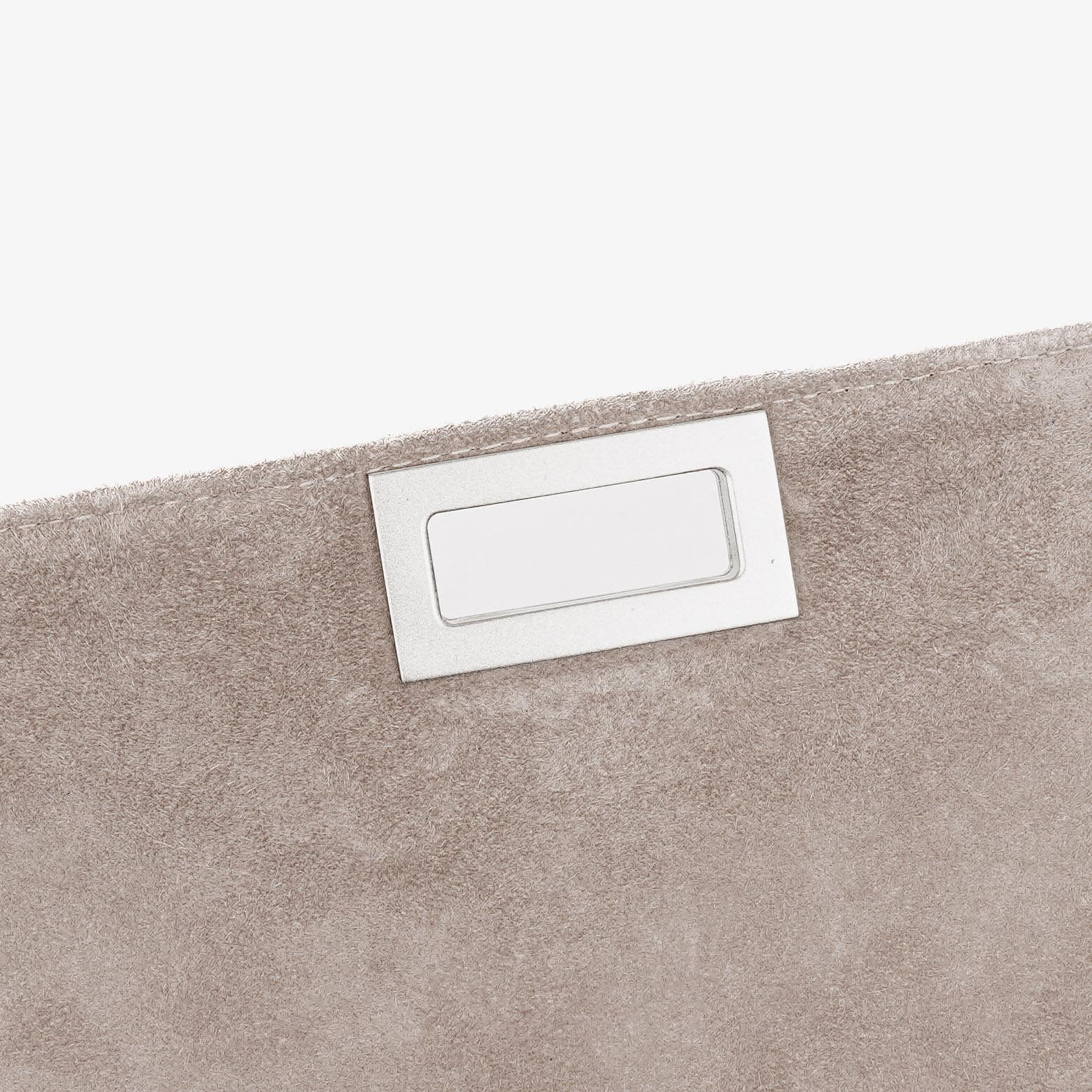 Chanel Mademoiselle Accordion Flap aus beigem Wildleder-Patchwork