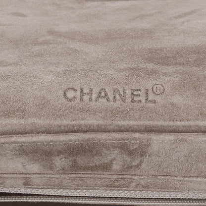 Chanel Mademoiselle Accordion Flap aus beigem Wildleder-Patchwork