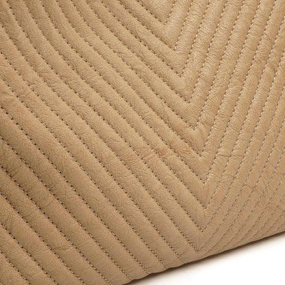 Chanel Surpique Tote Beige Chevron gestepptes Kalbsleder goldfarbene Hardware