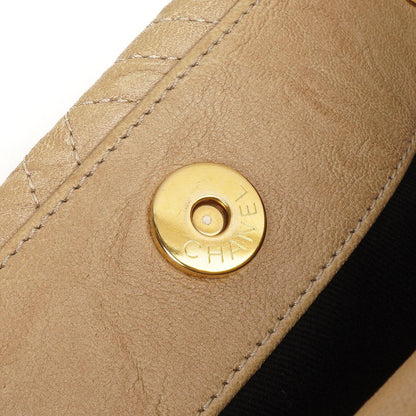 Chanel Surpique Tote Beige Chevron gestepptes Kalbsleder goldfarbene Hardware