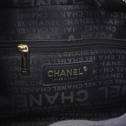 Chanel Timeless CC Mittelgroße Bowling Tasche Marineblau Gestepptes Kaviarleder Goldfarbene Beschläge 2004-2005