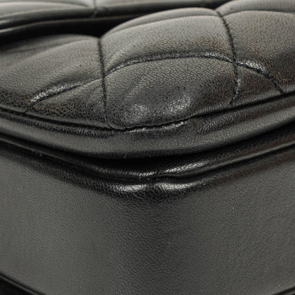 Chanel Trendy CC Large Klappentasche aus schwarzem gestepptem Lammleder mit doppelten Henkeln