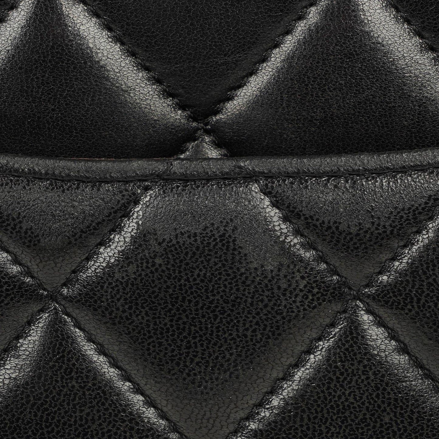 Chanel Trendy CC Large Klappentasche aus schwarzem gestepptem Lammleder mit doppelten Henkeln