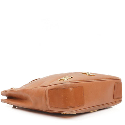 Chanel Triple CC Einkaufstasche aus braunem Leder