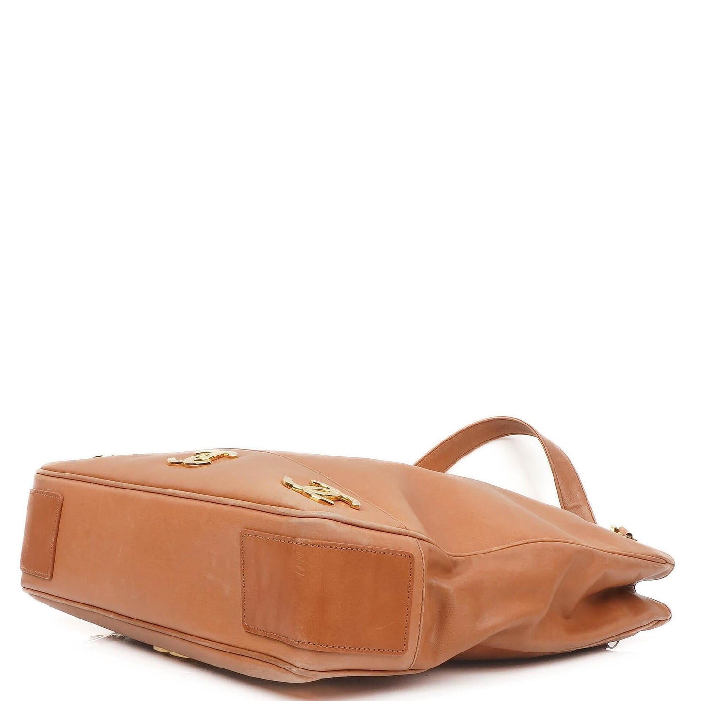 Chanel Triple CC Einkaufstasche aus braunem Leder