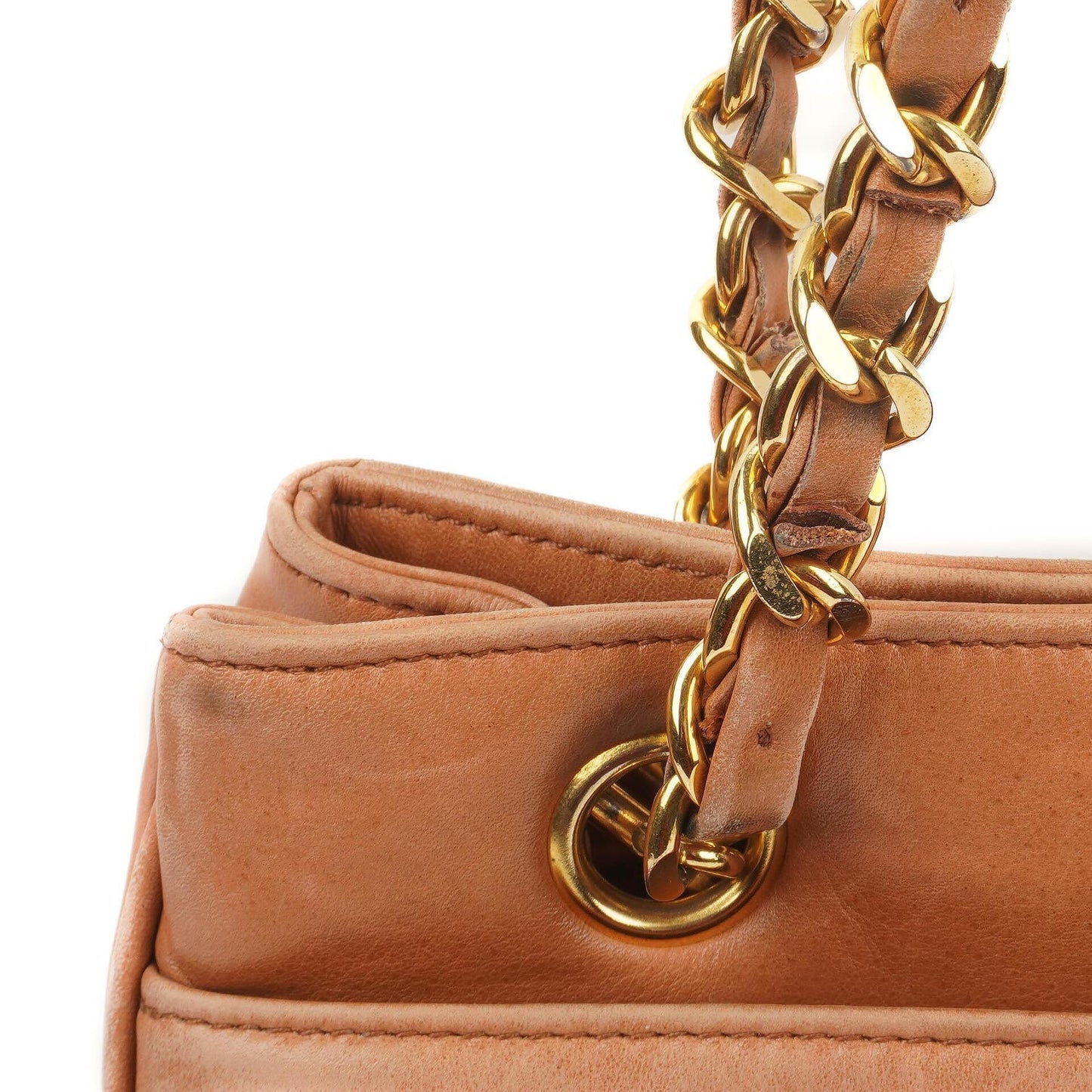 Chanel Triple CC Einkaufstasche aus braunem Leder