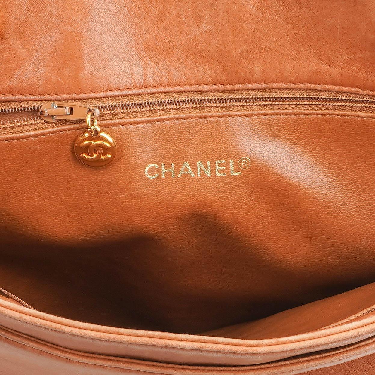 Chanel Triple CC Einkaufstasche aus braunem Leder