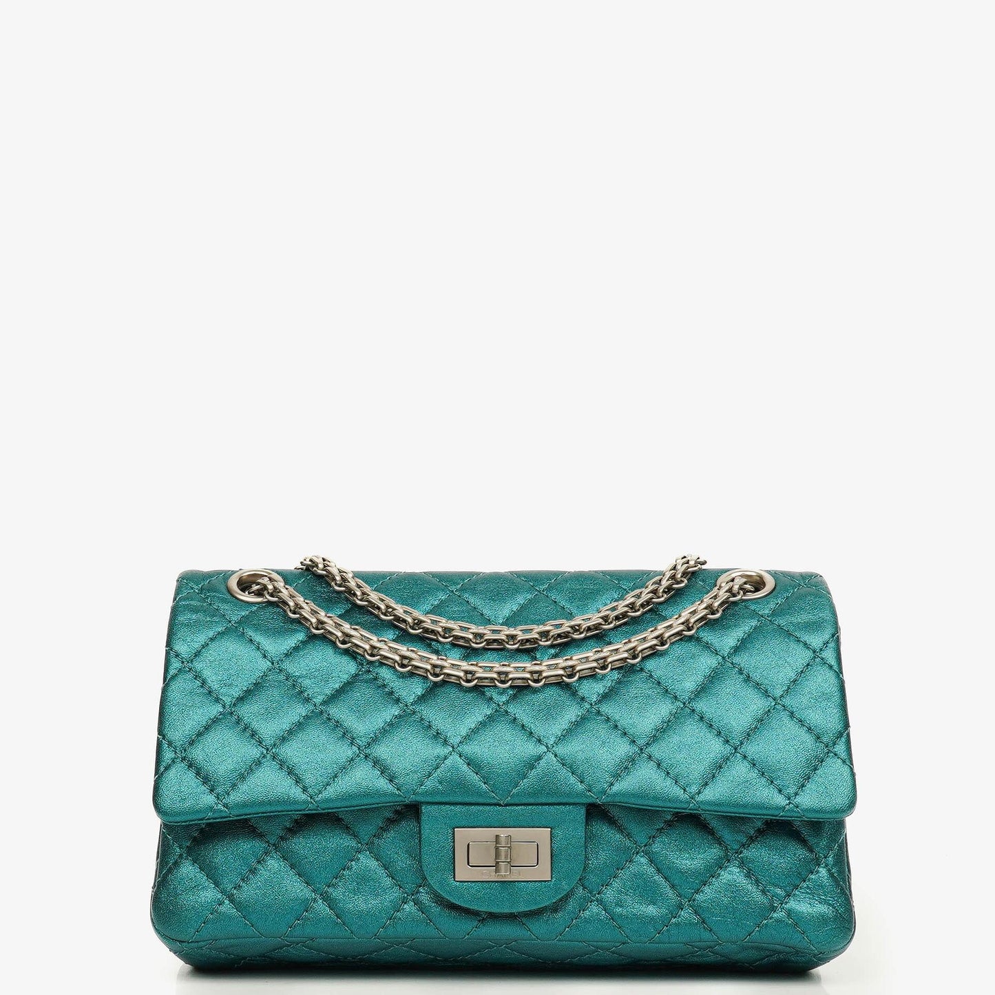 Chanel 2.55 Reissue 225 Double Flap Bag in Türkis Metallic