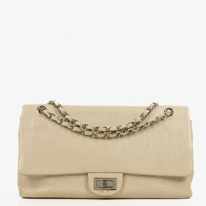 Chanel Unlimited Rue Cambon 2.55 Reissue 228 Flap Tasche aus neutralem Kalbsleder