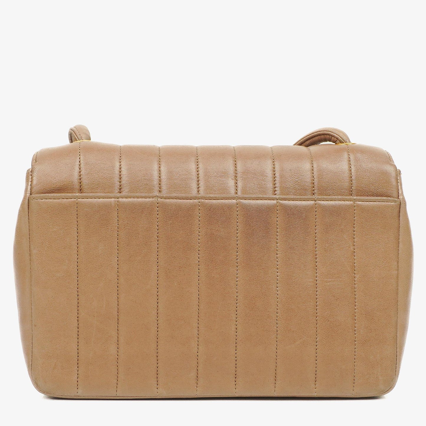 Chanel Diana Single Flap Tasche aus vertikal gestepptem Lammleder mit 24K vergoldeter Hardware