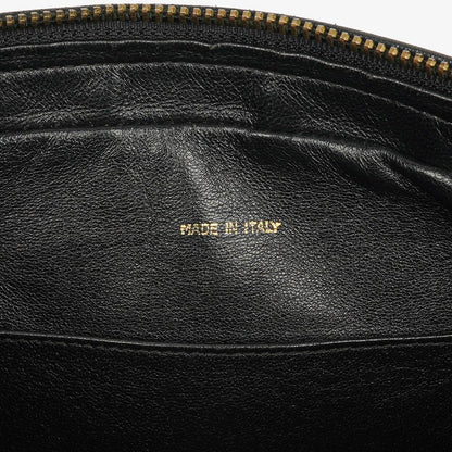 Chanel Vintage CC Camera Tasche aus schwarzem gestepptem Lammleder mit Quaste