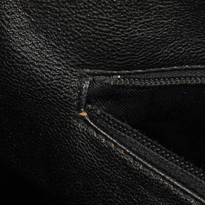 Chanel Vintage CC Camera Tassel Bag aus schwarzem gestepptem Lammleder