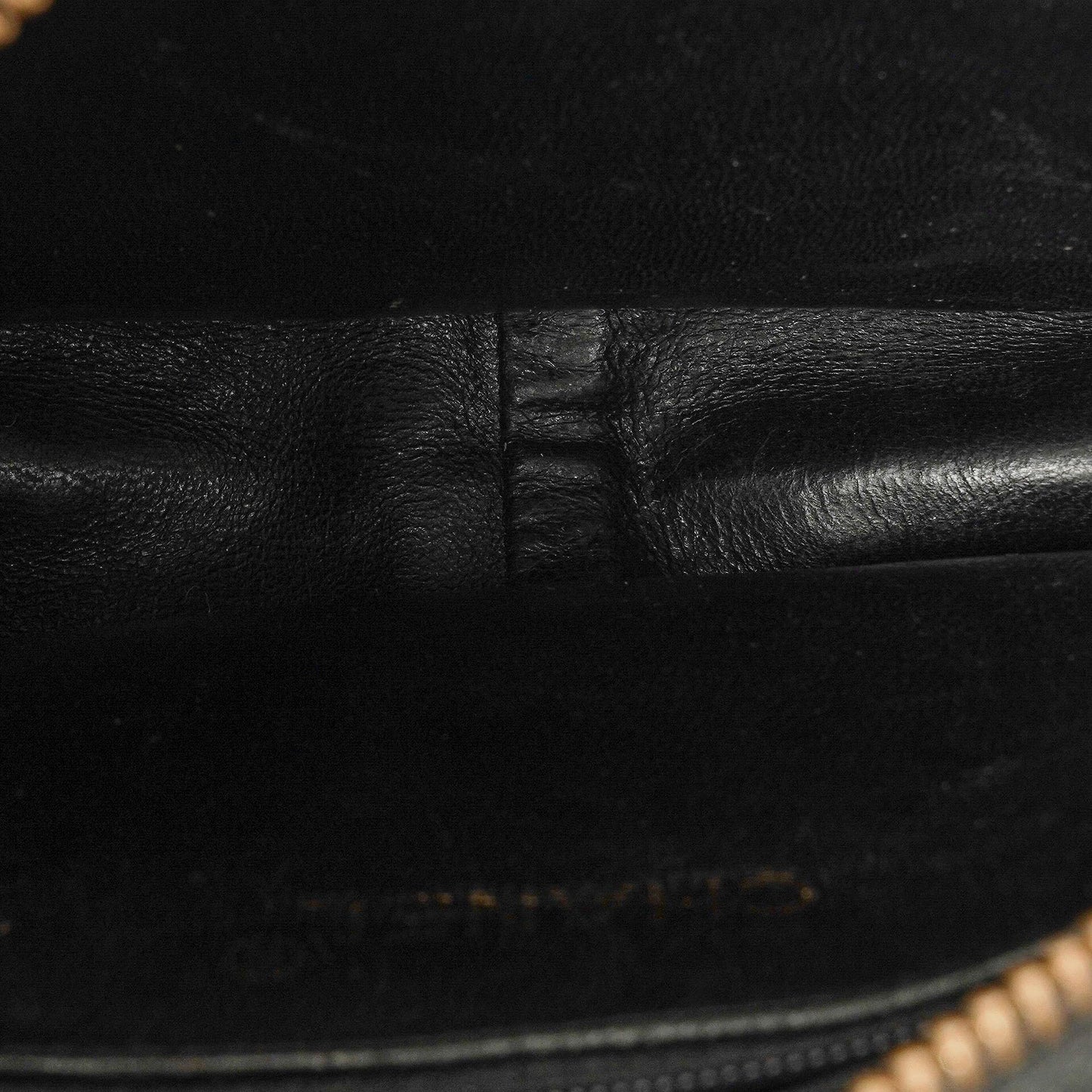 Chanel Vintage CC Camera Bag aus schwarzem gestepptem Lammleder mit Quaste