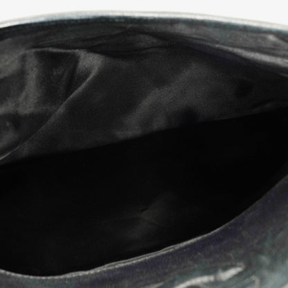 Chanel Vintage CC Camera Tasche aus schwarzem gestepptem Lammleder mit Quaste