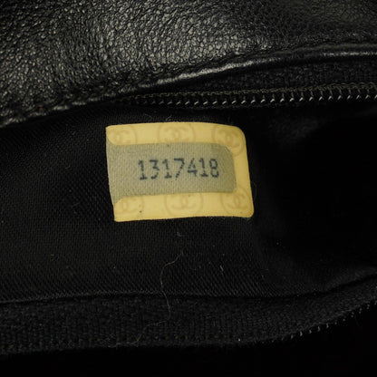 Chanel Vintage CC Kamera-Tasche aus schwarzem gestepptem Lammleder mit Quaste
