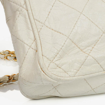 Chanel Vintage CC Camera Tassel Tasche aus gestepptem Lammleder