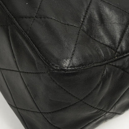 Chanel Vintage CC Drehverschluss Box Tasche Schwarz Gepolstertes Lammleder 24K vergoldete Hardware