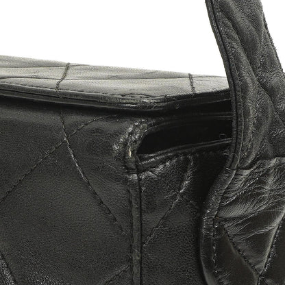 Chanel Vintage CC Drehverschluss Box Tasche Schwarz Gepolstertes Lammleder 24K vergoldete Hardware